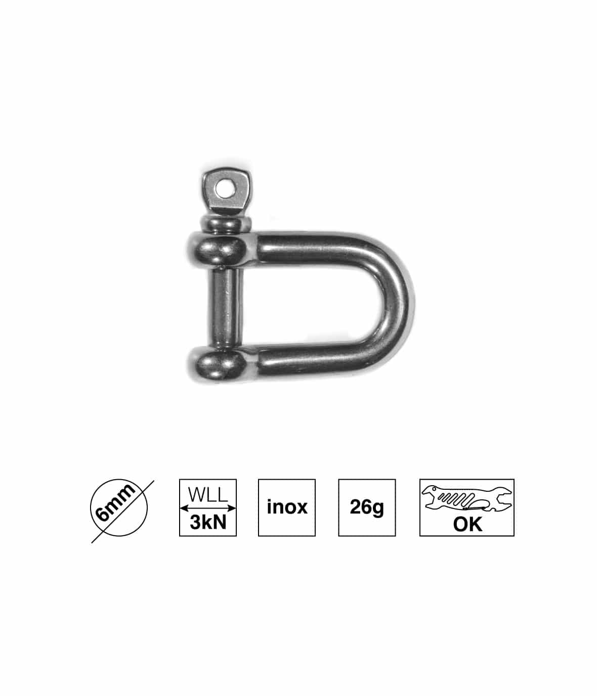 6mm d shackle