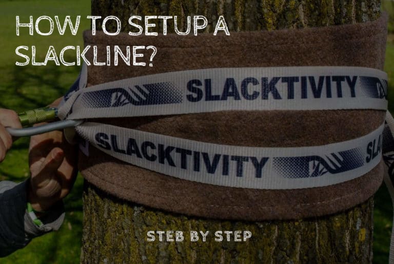 how to setup a slackline step by step