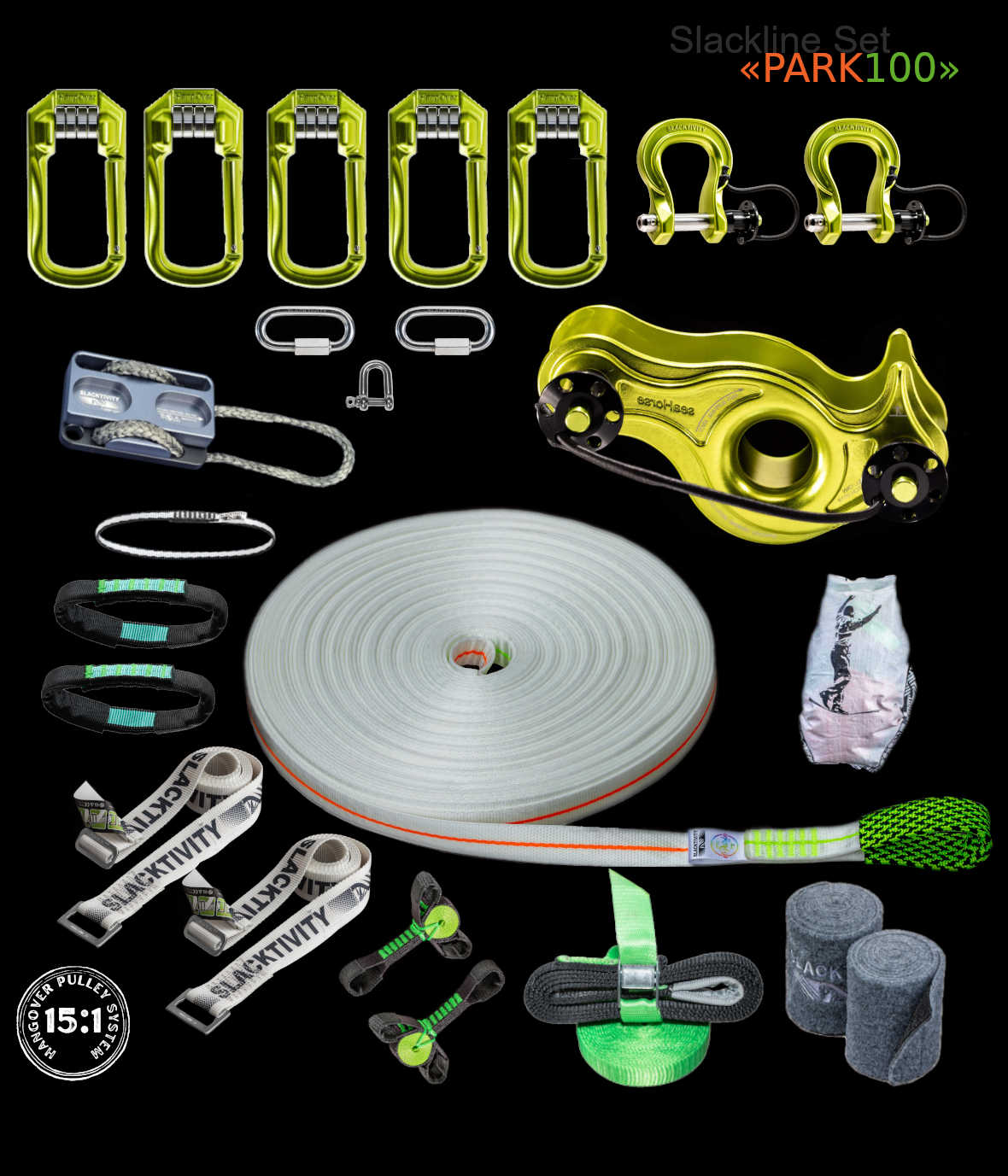 park100 100m slackline set longline