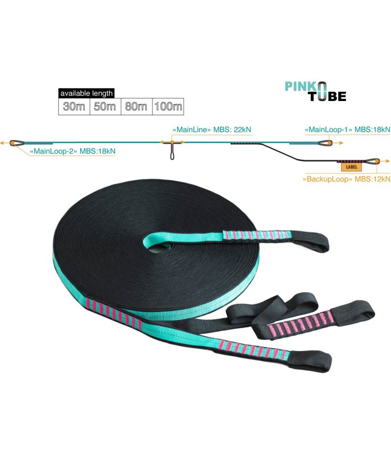 pinktube slackline tubular webbing