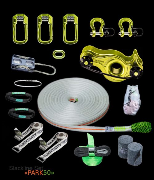 slackline 50m 25mm longline set