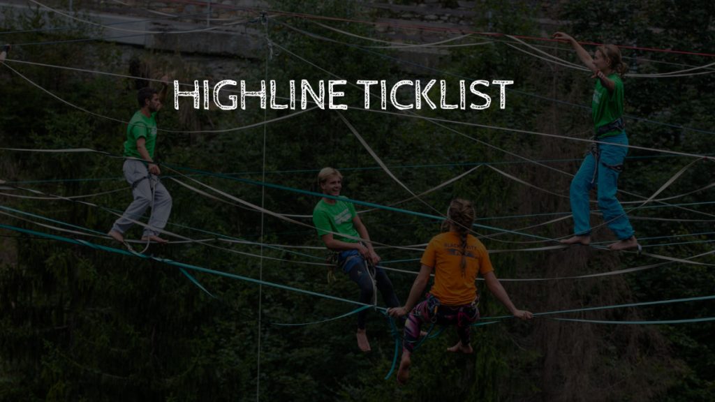 highline Ticklist